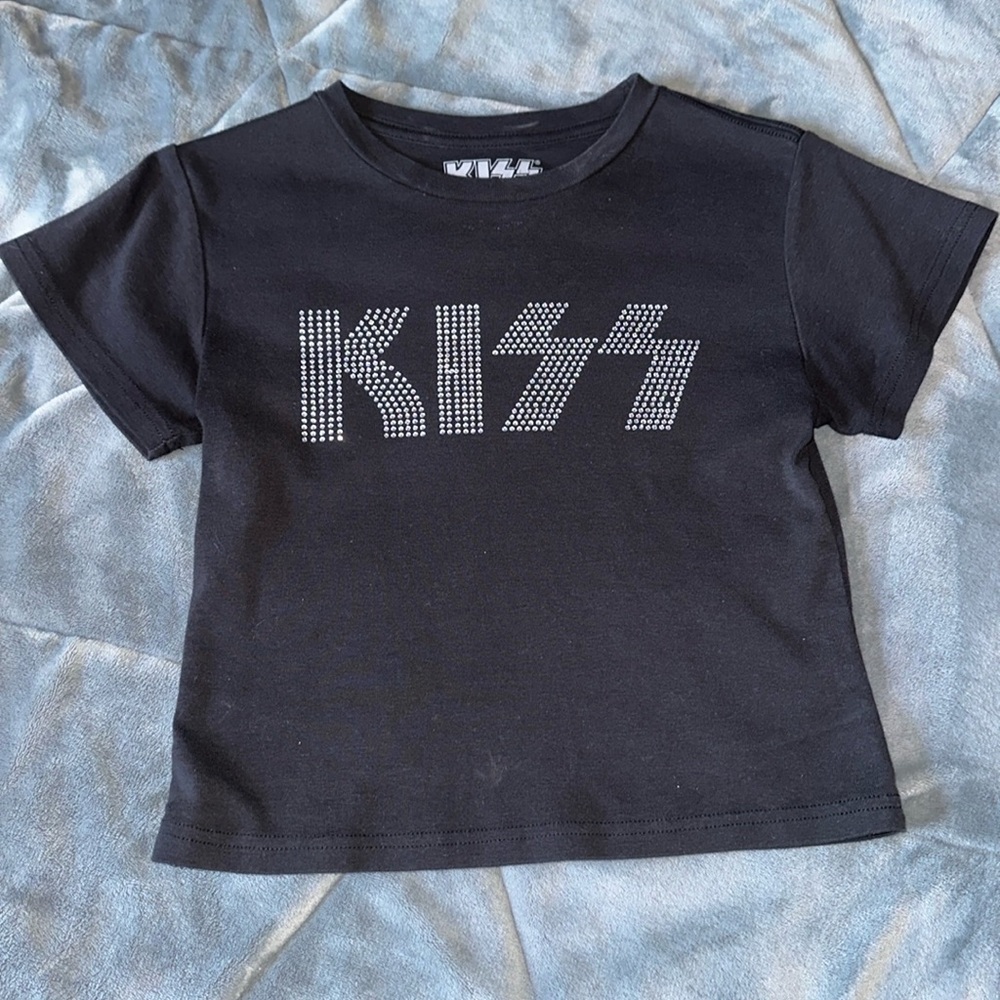 Kiss Baby Tee Size XS Black - Princess Polly